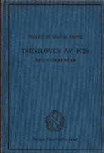 Knoph, Ragnar: Trustloven av 1926 med kommentarer
