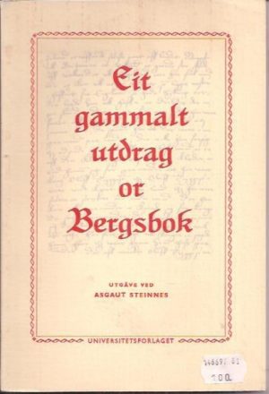 Eit gammalt utdrag or Bergsbok