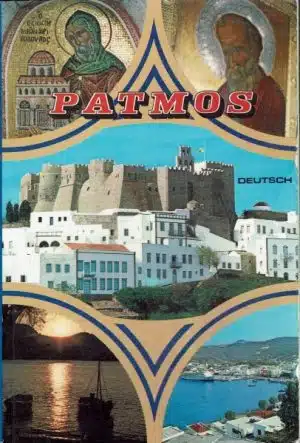 Patmos. Die heilige insel in der Johannes der Evangelist hat die "Apokalypse" geschrrieben