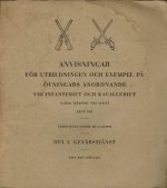 Anvisningar för utbildningen och exempel på övningars anordnande vid infanteriet och kavallæriet (utenom tjänsten til häst) (AUE 1K) Faställda genom AQ nr. 60/1944 Del 1. Gevärstjänst