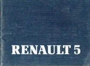 Renault 5. Instruktionsbok