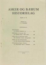 Asker og Bærum historielag. Skrift nr. 12