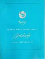 Festskrift i annledning Norges sykepleierhøyskoles 50-års jubileum. 1. Oktober 1975.