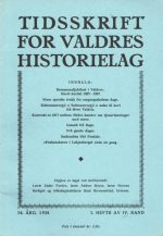Tidsskrift for Valdres historielag 16. årg. 1938