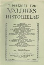 Tidsskrift for Valdres Historielag. 39. årg. 1962 5. hefte av VIII band
