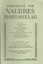 Tidsskrift for Valdres Historielag. 41. årg. 1964 2. hefte av IX band