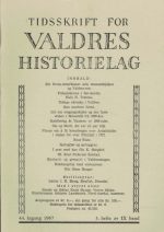 Tidsskrift for Valdres historielag. 44. årgang 1967. 5. hefte av IX band