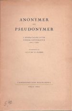Anonymer og pseudonymer i årskatalog over norsk litteratur 1931 - 1935
