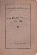 3-aarsberetning 1920-1922. Avgit ved sekretæren