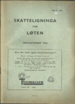 Skatteligninga for Løten kommune 1962