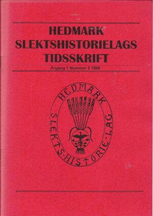 Hedmark slektshistorielags tidsskrift årgang 1 nr.2 1996