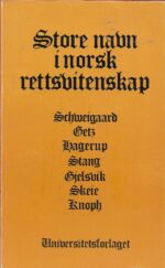 Store navn i norsk rettsvitenskap