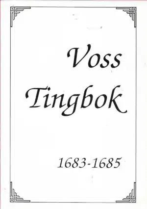 Voss tingbok nr. 15  1683-1685