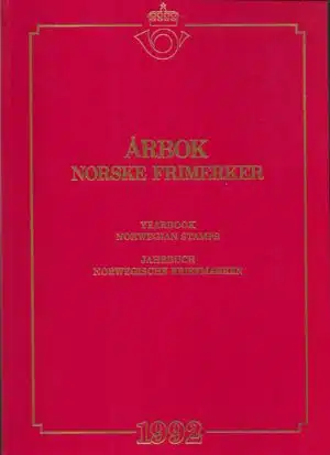 Årbok norske frimerker 1992 Yearbook norwegian stamps
