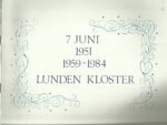 Lunden kloster 7 juni 1951 1959-1984