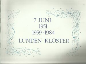 Lunden kloster 7 juni 1951 1959-1984